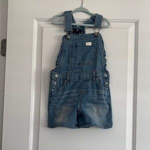 7for all mankind girls Denim Short Overalls - Classic Blue